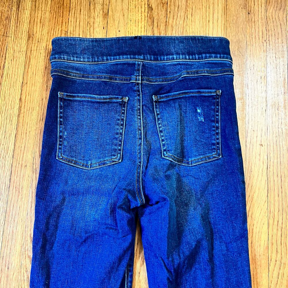 SPANX Jeans Womens Small Skinny Raw Hem Pants Compression Blue - Picture 4 of 10